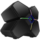 Deepcool Quadstellar Infinity Atx Aluminum Cutting Edge Style Rgb Led Strips Gaming Case - CompuMe